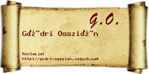 Gödri Osszián névjegykártya